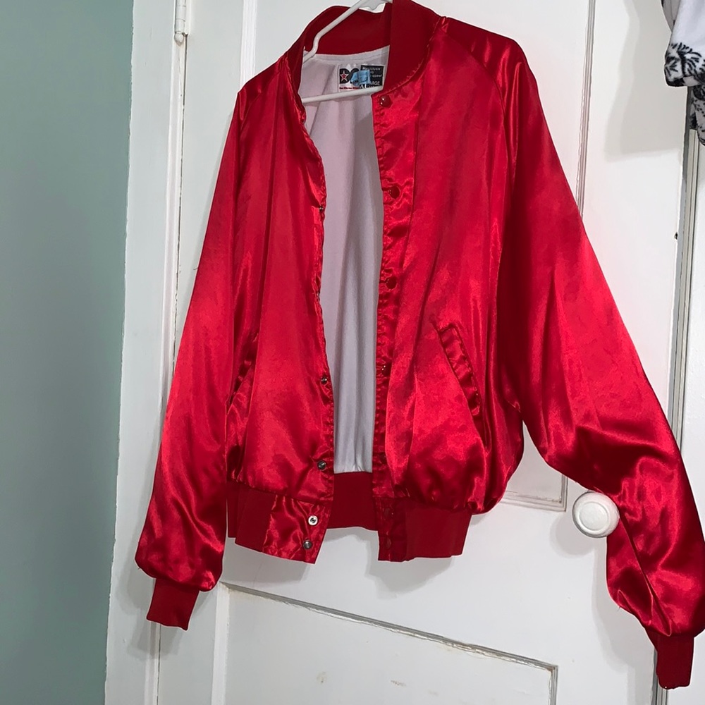 Red vintage jacket with snaps